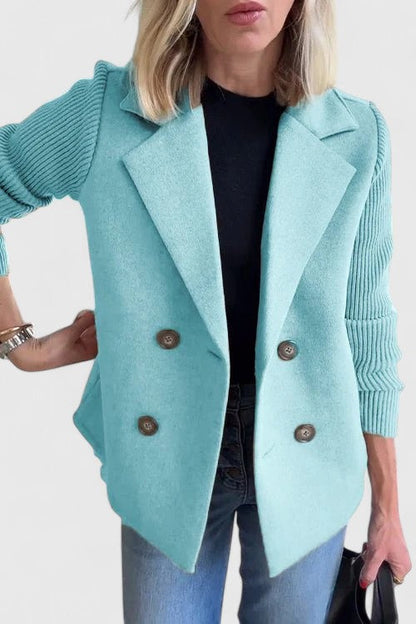 Damen Blazer mit Strickärmeln | Eleganter Mix aus Chic & Komfort