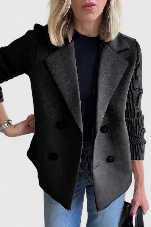 Damen Blazer mit Strickärmeln | Eleganter Mix aus Chic & Komfort