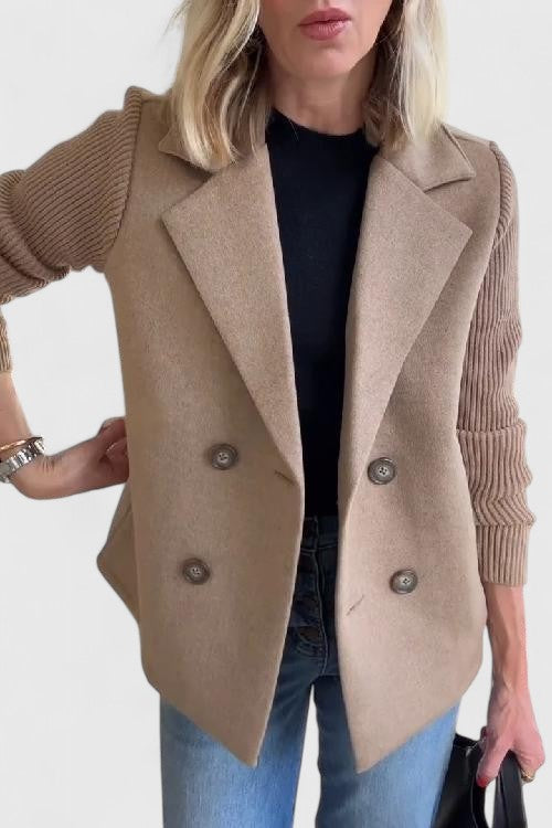 Damen Blazer mit Strickärmeln | Eleganter Mix aus Chic & Komfort