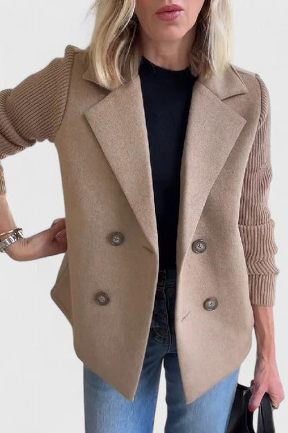 Damen Blazer mit Strickärmeln | Eleganter Mix aus Chic & Komfort