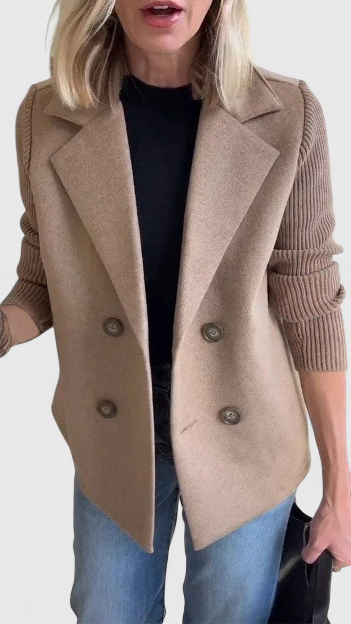 Damen Blazer mit Strickärmeln | Eleganter Mix aus Chic & Komfort