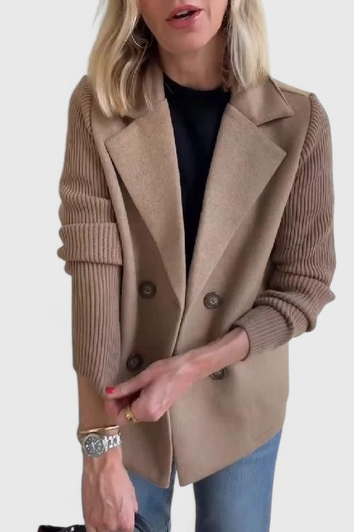 Damen Blazer mit Strickärmeln | Eleganter Mix aus Chic & Komfort