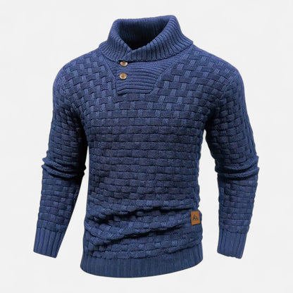 Timo | Herren Klassischer Strickpullover mit Knopfleiste – Weicher, Strukturierter Winterpullover mit Hohem Stretchkomfort