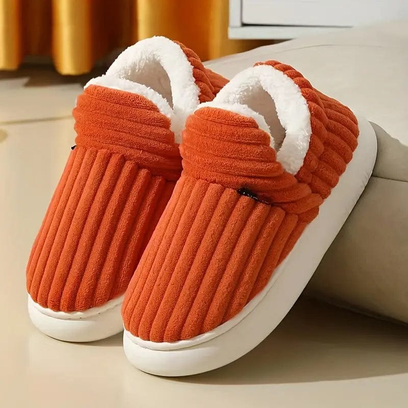 Lulaine | Damen Plüschgefütterte Fleece-Slipper mit Dickem Sohle – Bequeme Loafer für den Winter