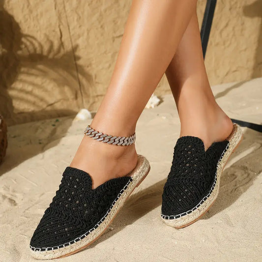 Esperanda | Geschlossene Espadrille-Slides mit Hohl-Design