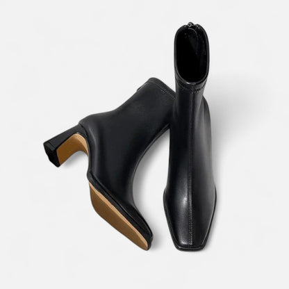 Vintage Stiefeletten mit quadratischer Spitze | Damen, stilvoll & wärmend