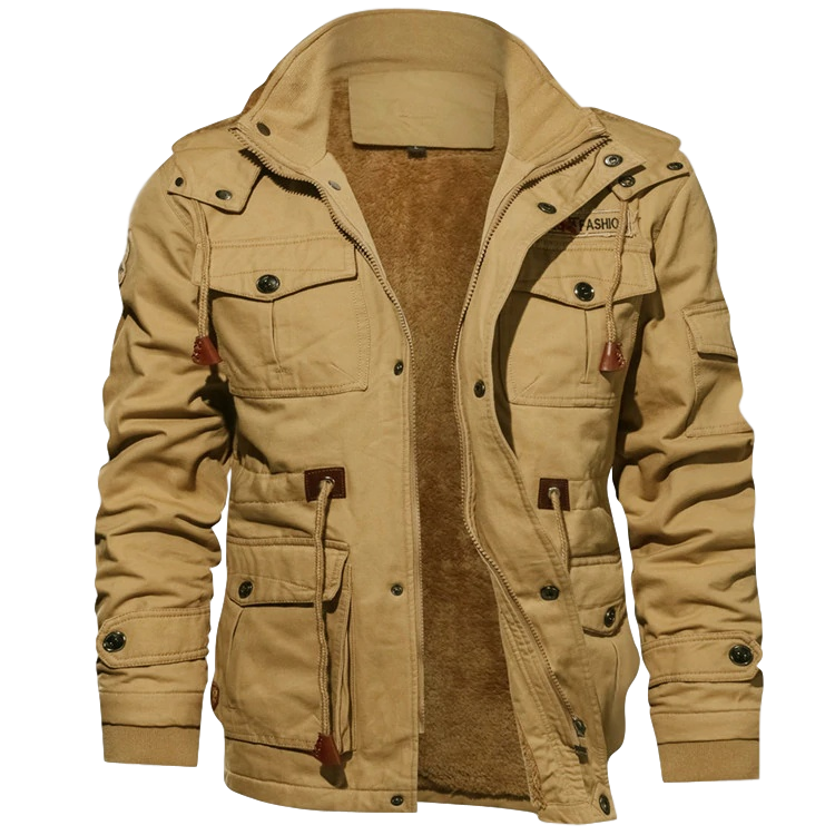 Cameron | Herren Winterjacke mit Kapuze | Zipper & Multifunktionstaschen