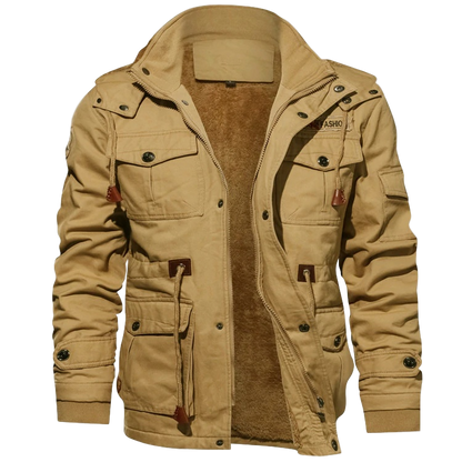 Cameron | Herren Winterjacke mit Kapuze | Zipper & Multifunktionstaschen