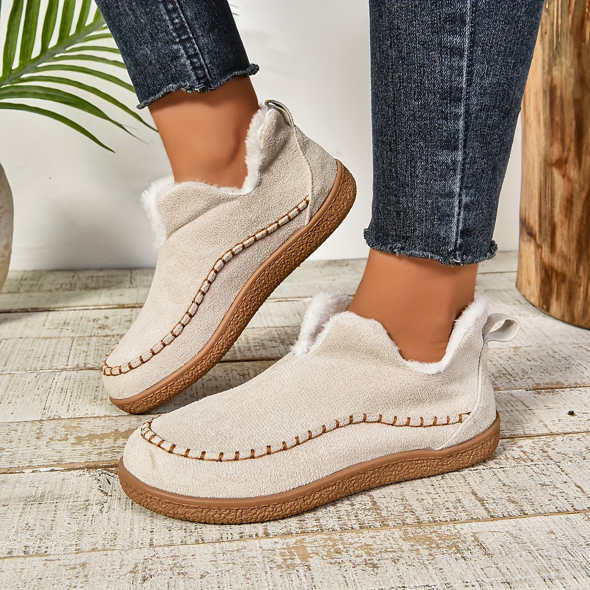 Dagmaria | Damen Fleece-Futter Komfort Loafer – Bequeme Flats für Jeden Tag