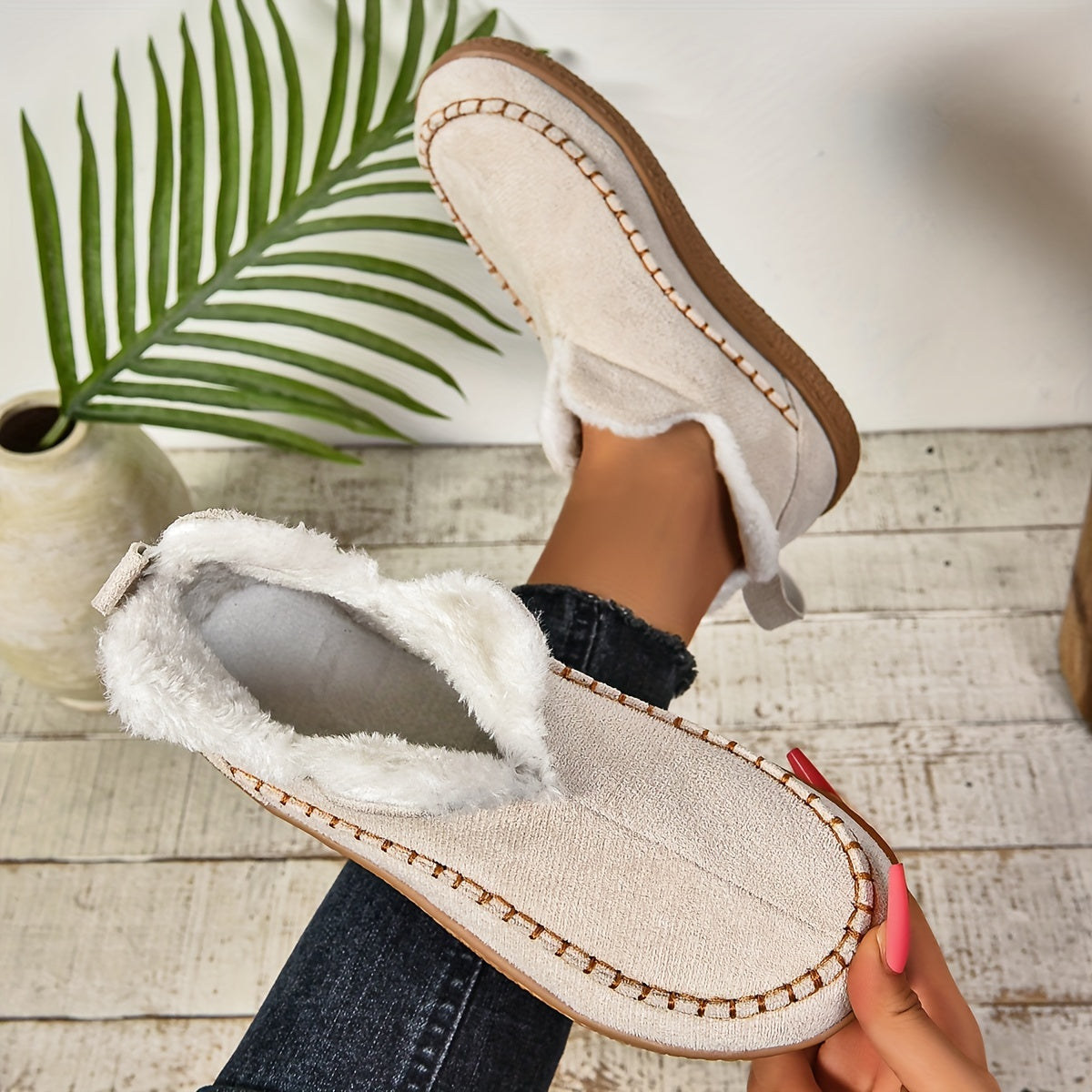 Dagmaria | Damen Fleece-Futter Komfort Loafer – Bequeme Flats für Jeden Tag