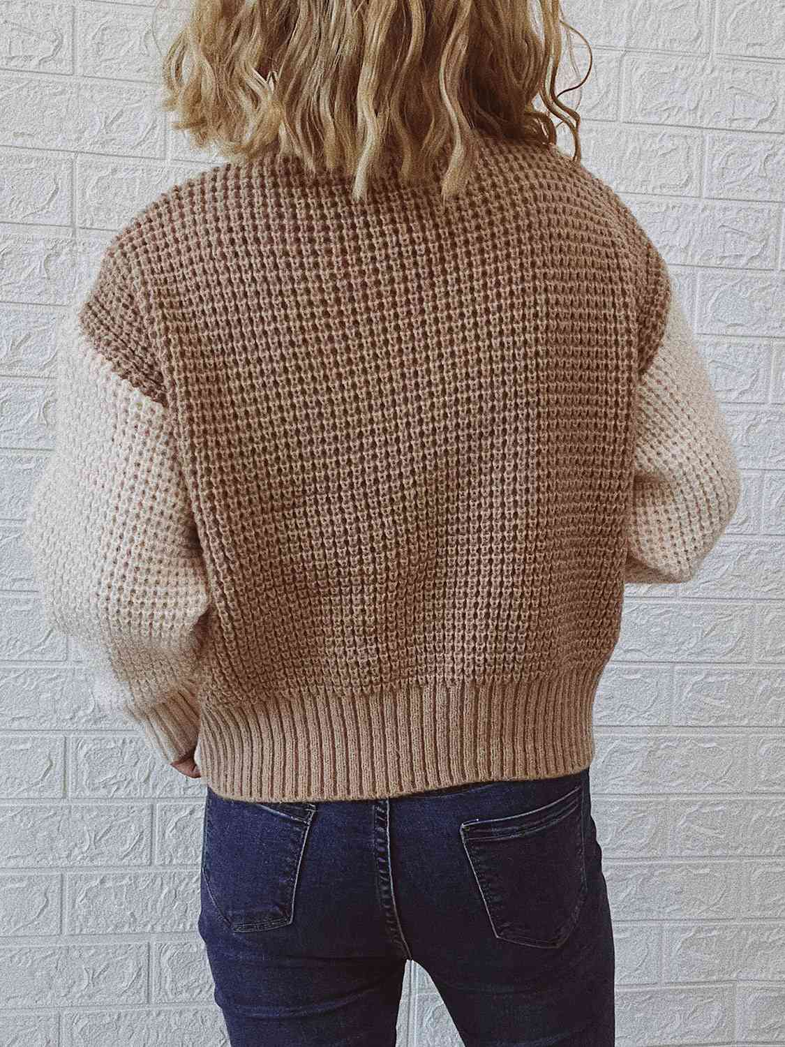 Quenora | Asymmetrischer Strickpullover mit Reißverschluss