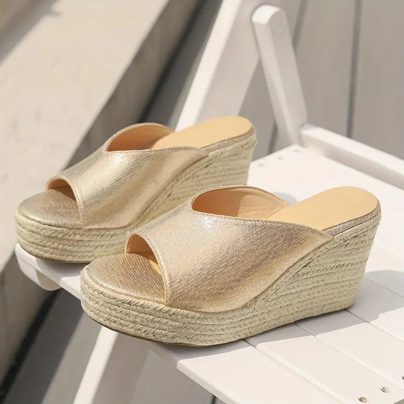 Spiela | Espadrille-Keilsandalen zum Hineinschlüpfen