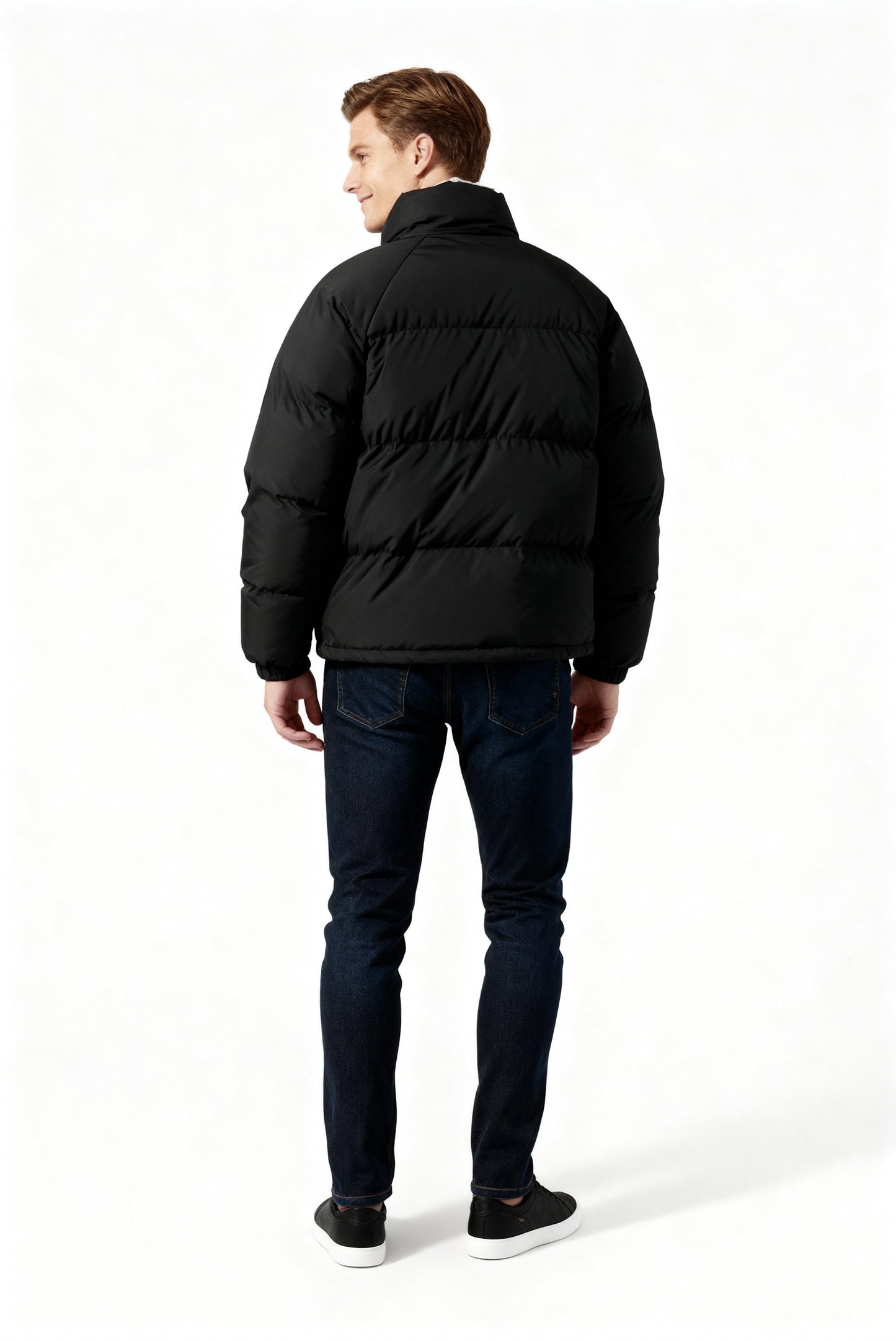 Pufferjacke Herren | Gefütterte Kapuzenjacke mit Fleece für Winter & Outdoor