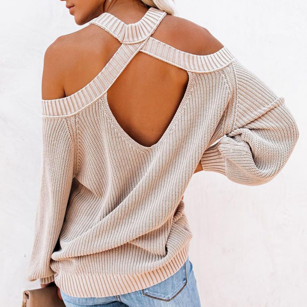 Lorenda | Damen Off-Shoulder Strickpullover