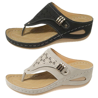 Floriane | Damen Hochwertige Plattform Slip-On Sandalen – Bequeme Sommerschuhe für den Alltag