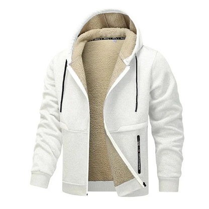 Grendric – Herren Fleece Hoodie Jacke mit Kapuze & durchgehendem Reißverschluss