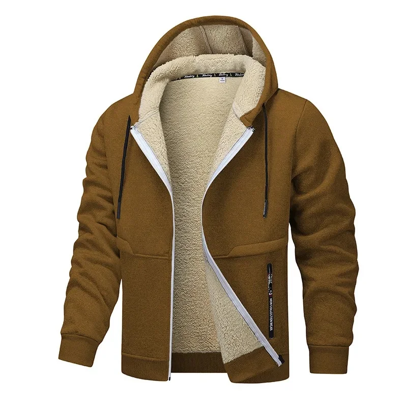 Grendric – Herren Fleece Hoodie Jacke mit Kapuze & durchgehendem Reißverschluss