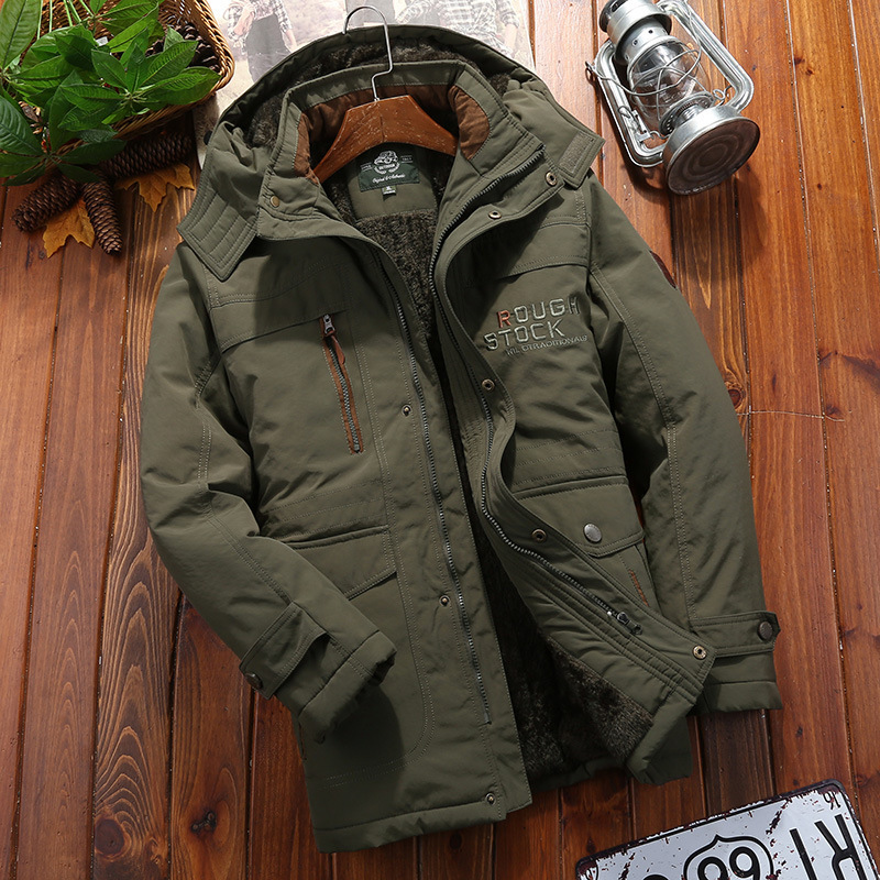 Hadrian | Herren Winter Parka mit Fleecefutter, Winddicht, Verstellbarer Kapuze & Taschen