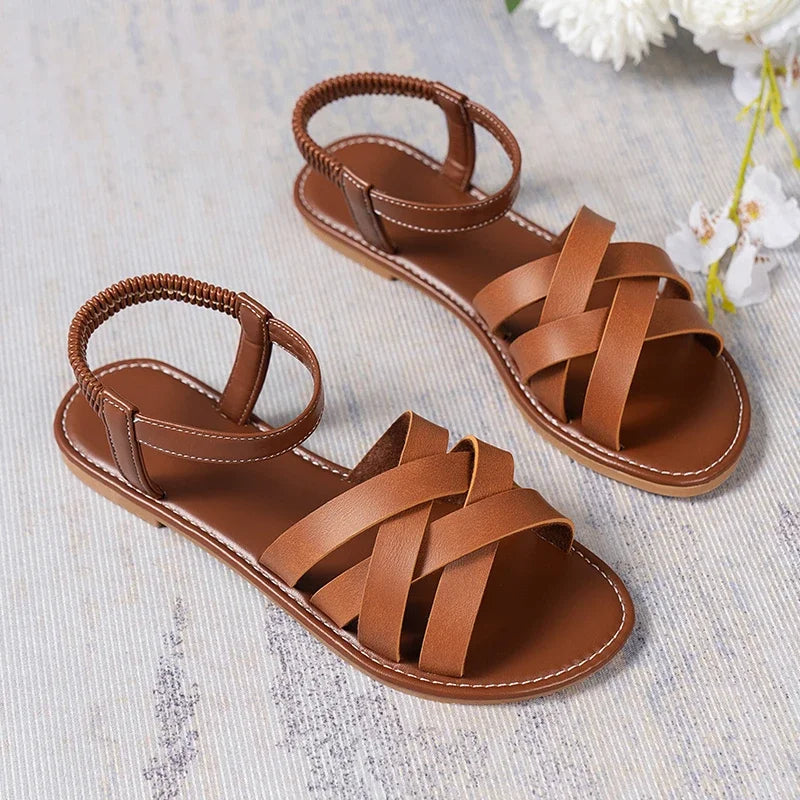 Zenzi | Flache Riemchensandalen für Damen