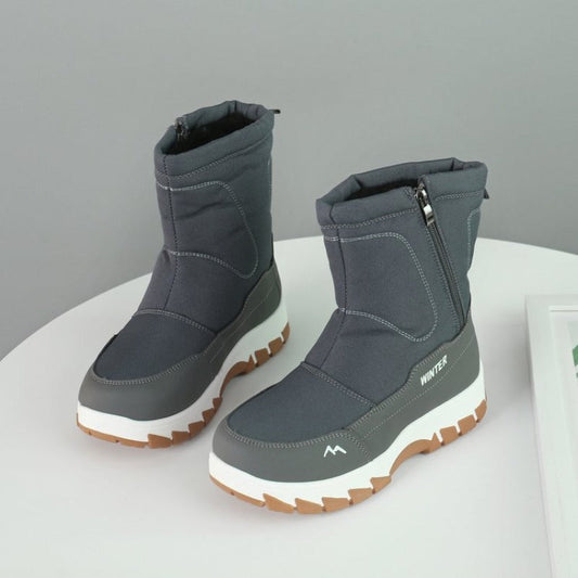 Irivina | Damen Winterstiefel mit dicker Sohle und seitlichem Reißverschluss