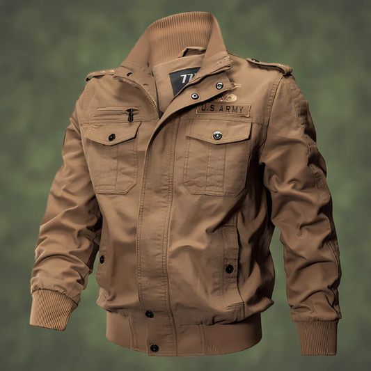 Ashford | Herren Bomberjacke, Regular Fit mit Utility-Taschen, Rippbündchen & Military Design