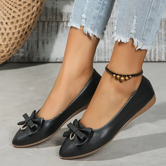 Sellie | Elegante Flache Schuhe mit Schleife