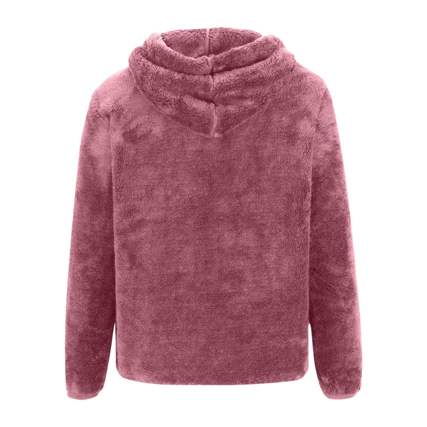 Anike | Damen Kapuzen Zip-Up Teddyjacke mit Flausch-Fleece und Seitentaschen – Kuscheliger Begleiter für kalte Tage