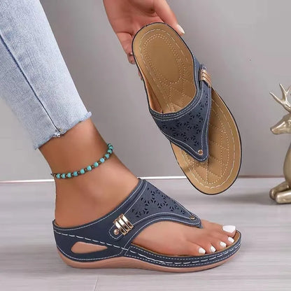 Floriane | Damen Hochwertige Plattform Slip-On Sandalen – Bequeme Sommerschuhe für den Alltag