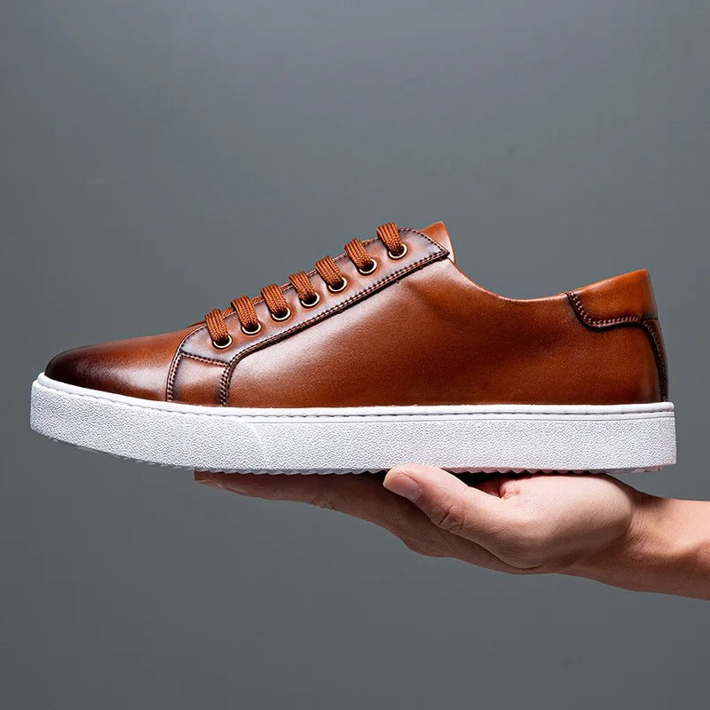 Rainer | Herren High-Quality Schnür-Leder-Sneaker – Robuste und stylische Sneakers für den Alltag