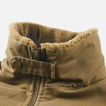 Wolfgang | Herren Casual Jacke mit Fleece-Futter – Stehkragen, Reißverschluss & Rippbündchen für Alltag & Freizeit