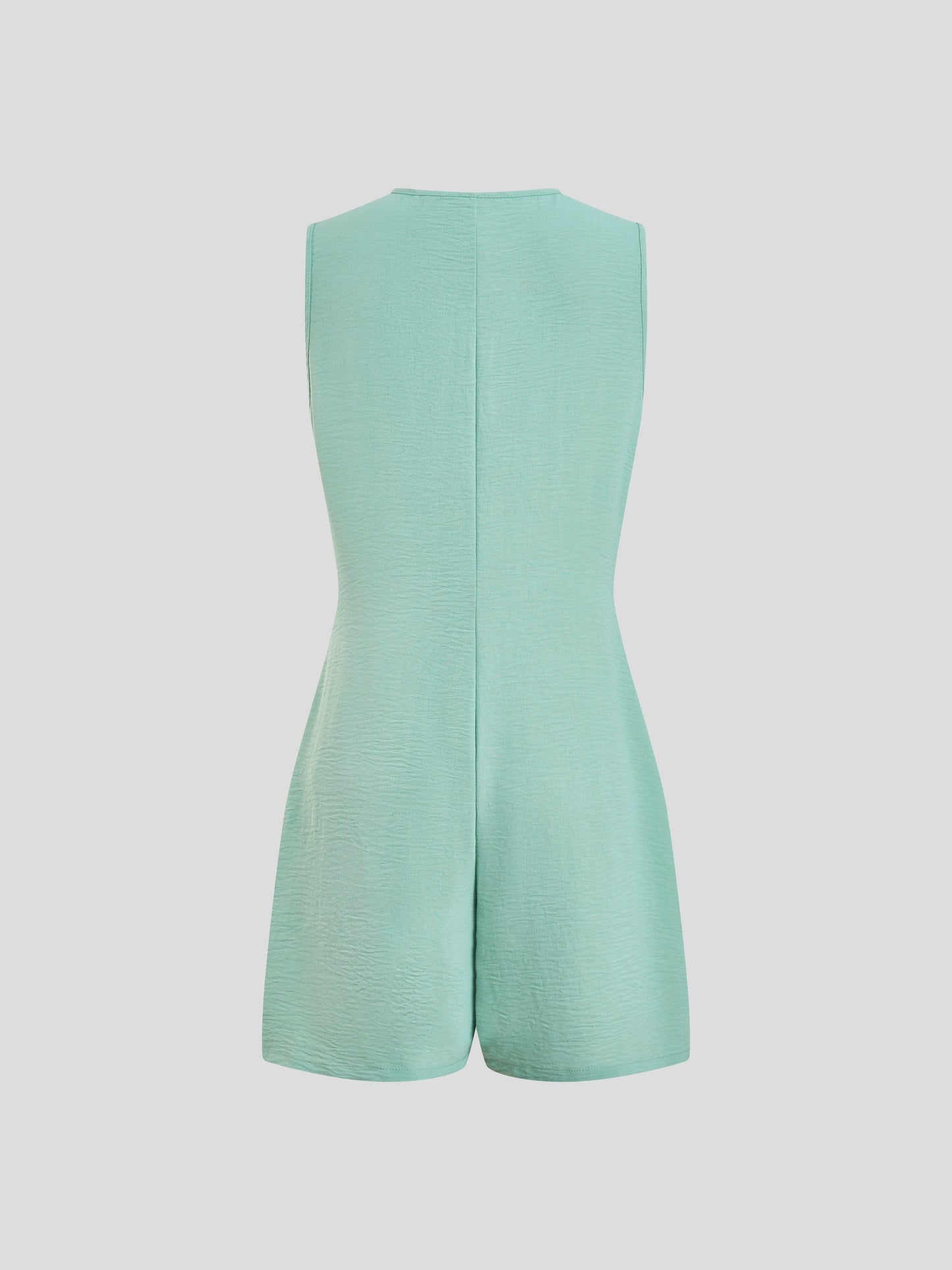 Avie | Lässiger Grüner Playsuit aus Leinen mit Knopfleiste - Stilvoller und Bequemer Damen Jumpsuit