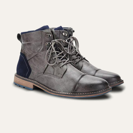 Herren Vintage Lederstiefeletten | Robuste Alltagsschuhe aus Echtleder