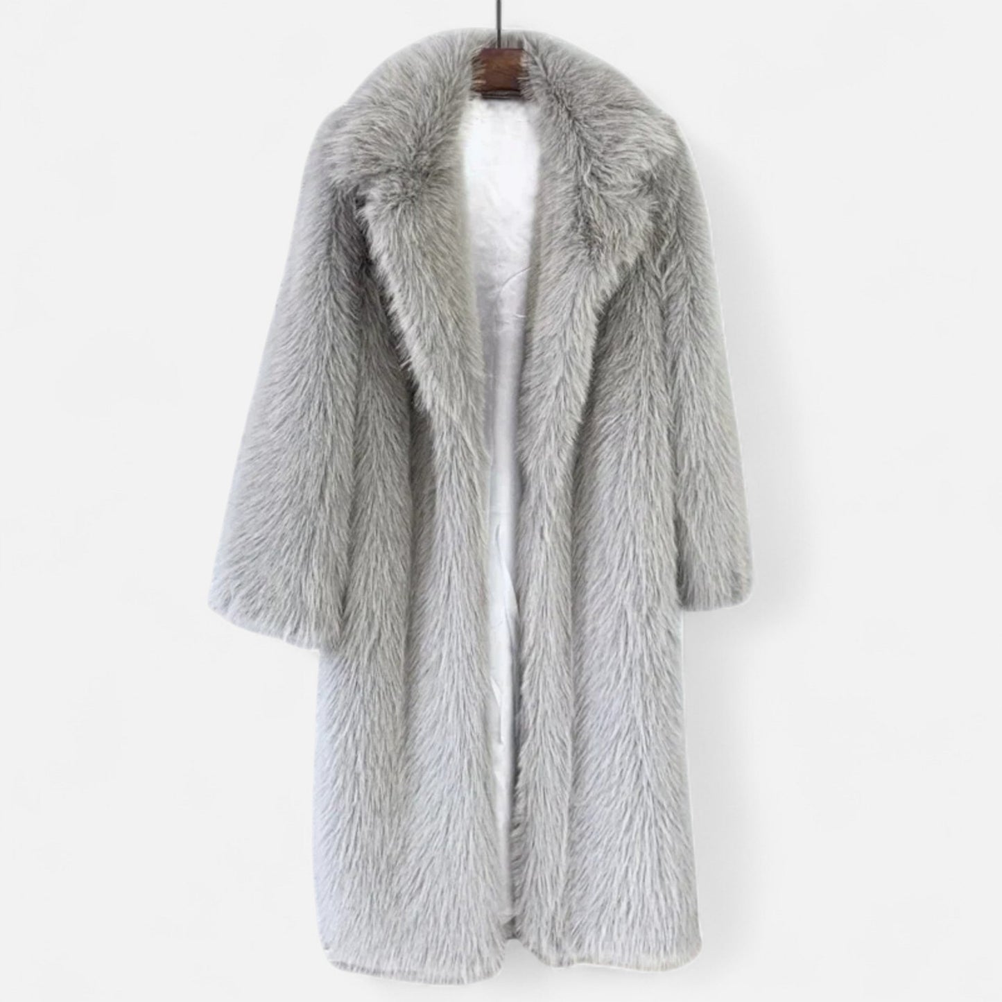 Damen Langer Faux-Fur Mantel | Eleganter Winter-Überwurf mit Kuschelfaktor