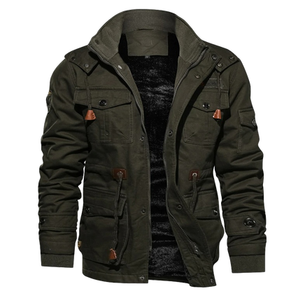 Cameron | Herren Winterjacke mit Kapuze | Zipper & Multifunktionstaschen