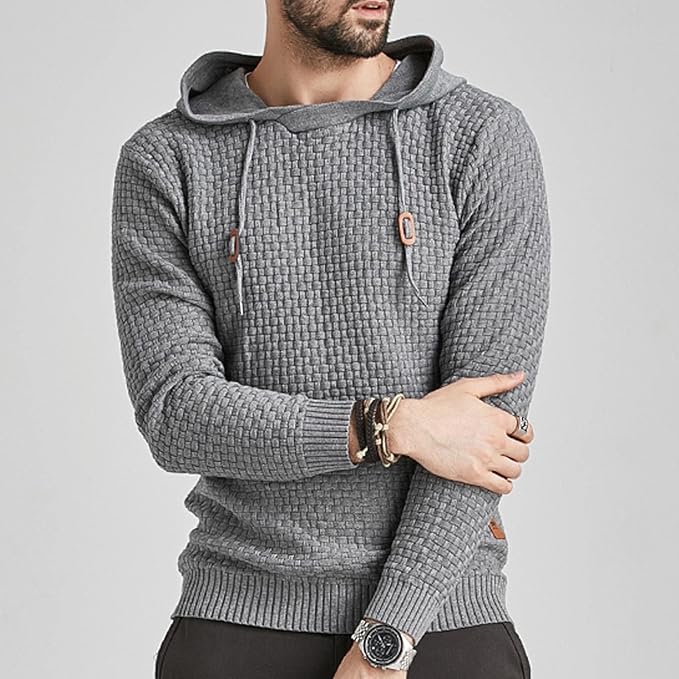 Strukturierter Kapuzenpullover Herren | Moderner Strick mit Urbanem Stil