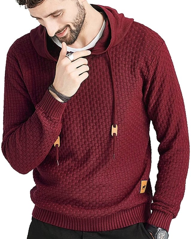 Strukturierter Kapuzenpullover Herren | Moderner Strick mit Urbanem Stil