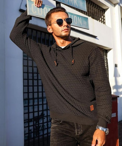 Strukturierter Kapuzenpullover Herren | Moderner Strick mit Urbanem Stil