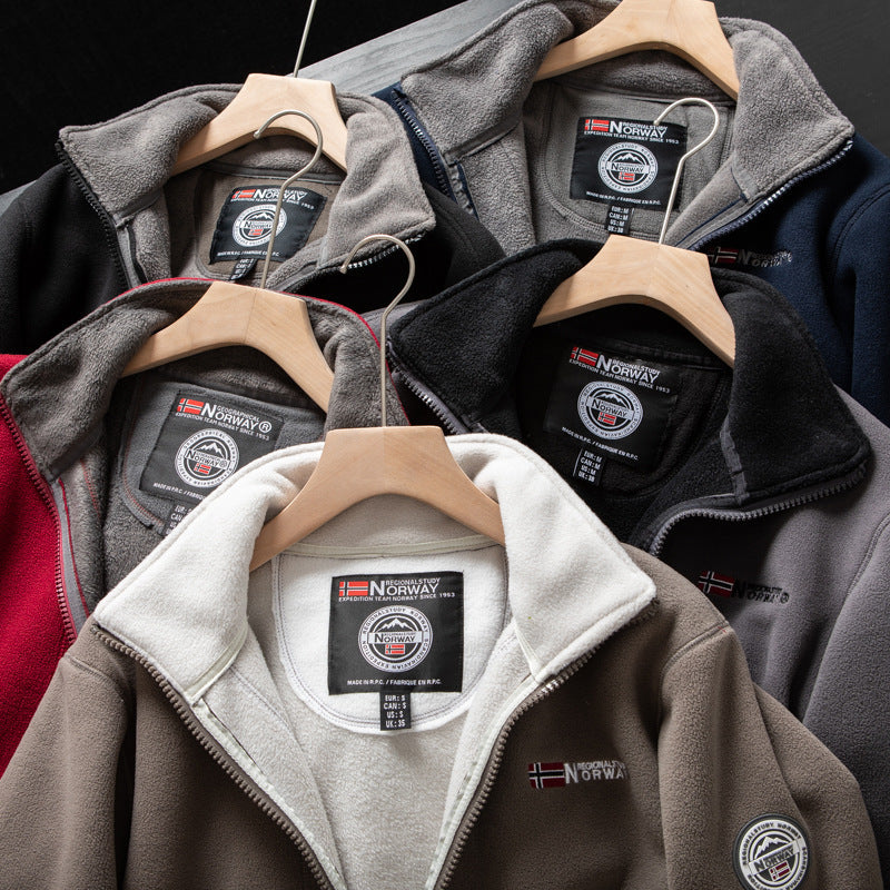 Milan | Herren Fleecejacke mit Reißverschluss & Stehkragen – Weich, Warm & Stilvoll für Kalte Tage