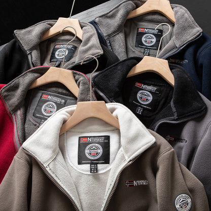 Milan | Herren Fleecejacke mit Reißverschluss & Stehkragen – Weich, Warm & Stilvoll für Kalte Tage