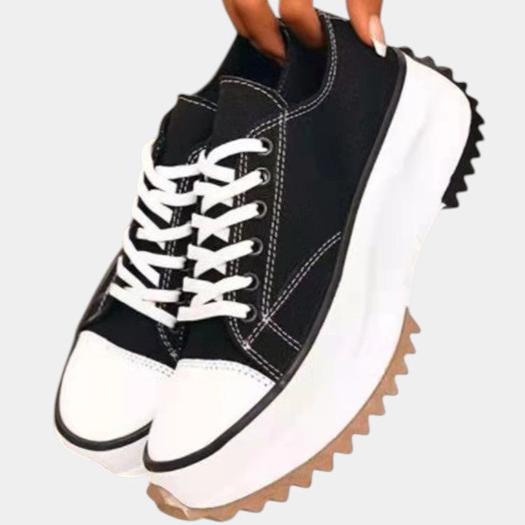 Damen Plateau-Sneaker | Stylische Retro-Frontkappe & bequemer Komfort