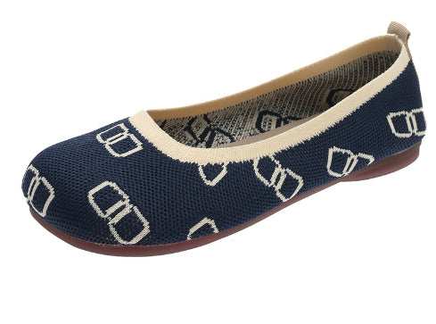 Nadine | Zebramuster Square-Toe Flats