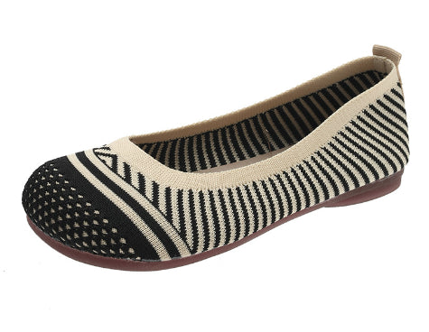 Nadine | Zebramuster Square-Toe Flats