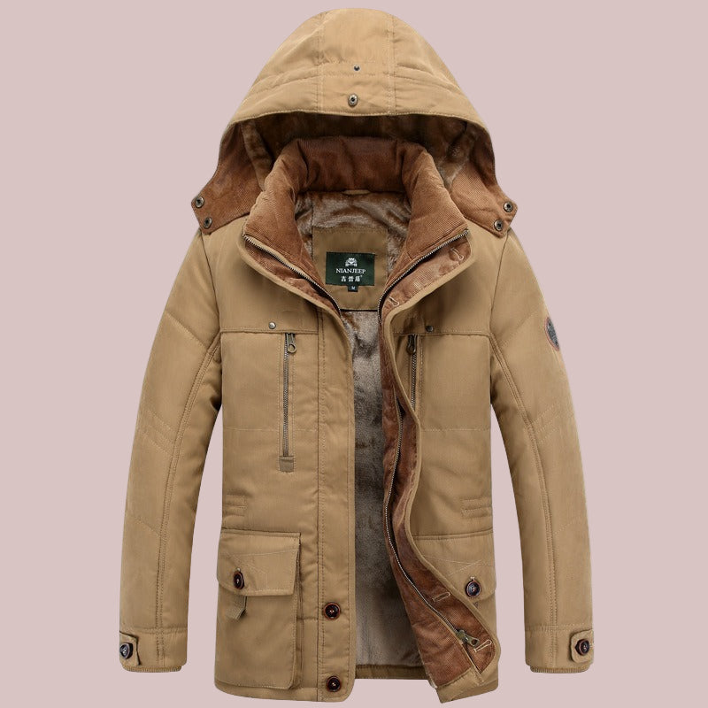 Harden | Herren Parka Jacke, Mid-Length, Gefüttert & Gepolstert, Mit Kapuze und Mehreren Taschen