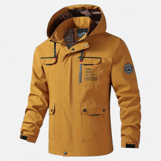 Rainer | Herren Winddichte Softshelljacke mit Kapuze – Leichte Übergangsjacke für Alltag, Outdoor & Freizeit