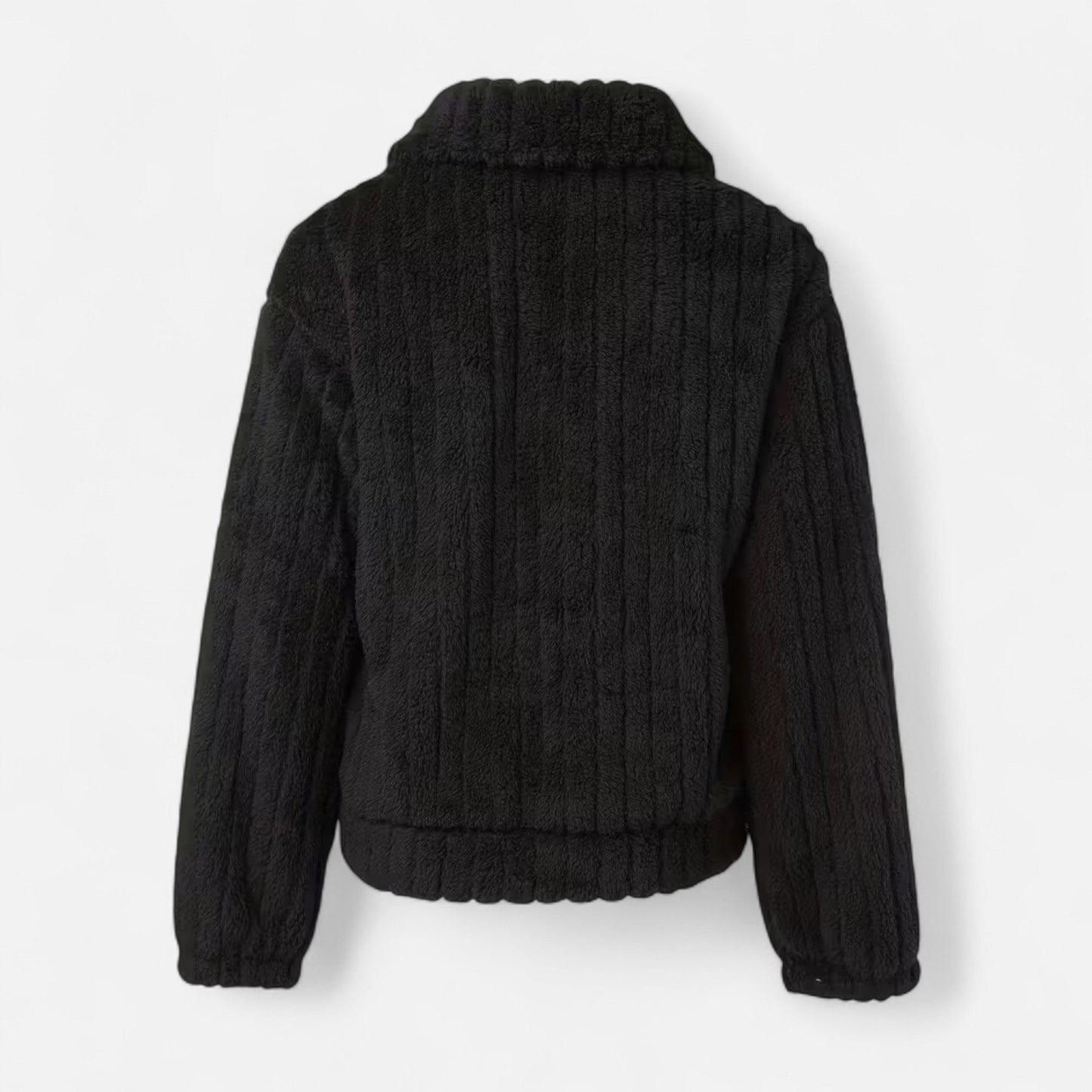 Edeltraud | Damen Plüschjacke mit Reverskragen – Weiche, Dicke & Stylische Übergangsjacke für Alltag & Freizeit