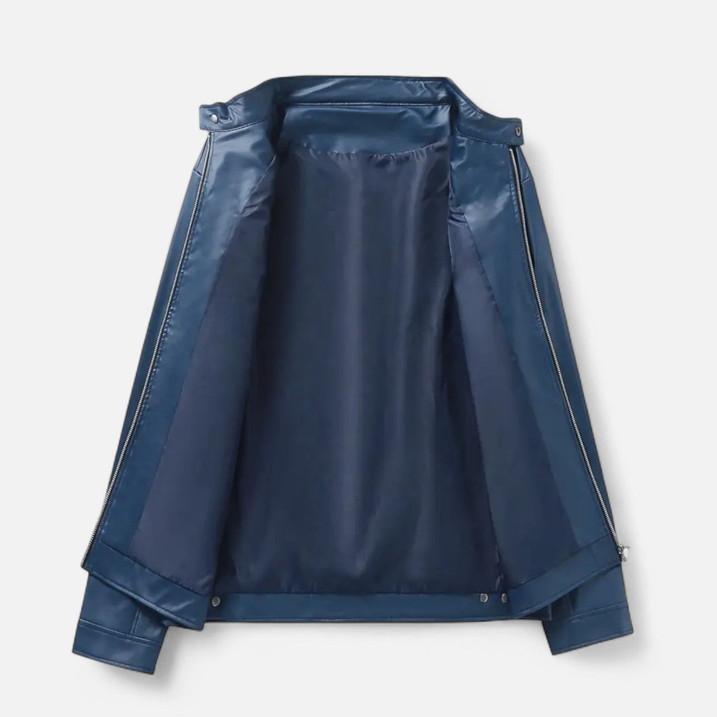 Robin | Herren Lederoptik Jacke mit Reißverschluss – Stilvolle Übergangsjacke im Biker-Design für Herbst & Winter