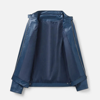 Robin | Herren Lederoptik Jacke mit Reißverschluss – Stilvolle Übergangsjacke im Biker-Design für Herbst & Winter