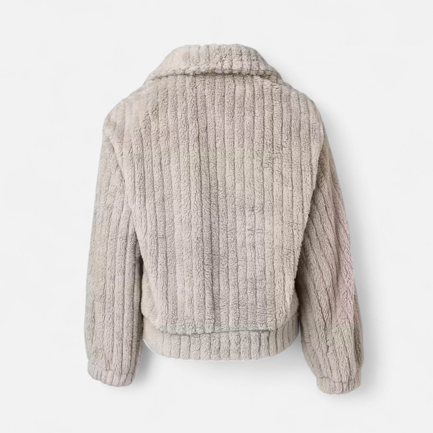 Edeltraud | Damen Plüschjacke mit Reverskragen – Weiche, Dicke & Stylische Übergangsjacke für Alltag & Freizeit