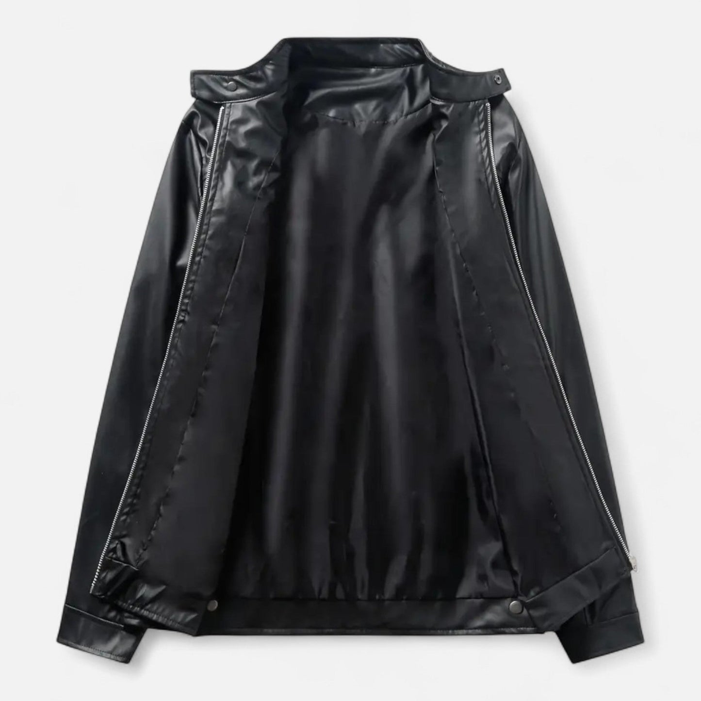 Robin | Herren Lederoptik Jacke mit Reißverschluss – Stilvolle Übergangsjacke im Biker-Design für Herbst & Winter