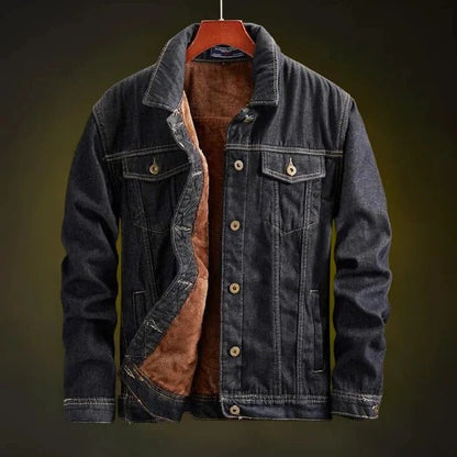 Carrington | Herren Denim Trucker Jacke mit Sherpa Fleece Futter & Klassischem Relaxed Fit